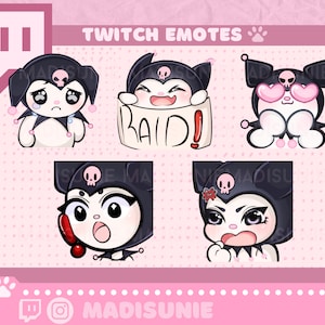 Black Rabbit Plush Emote I Twitch emote kawaii Rabbit icons Emote  for Twitch/Discord/Youtube | POG emote | Rage Emote | Funny | Sadge Emote