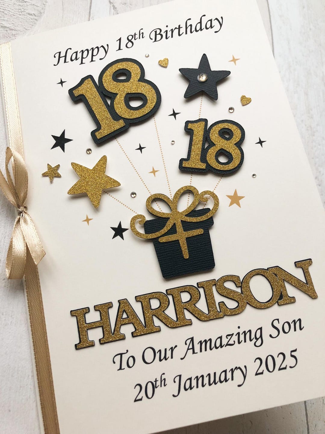 Personalised 18th Birthday Card for Men Teenager Son Grandson. Custom ...