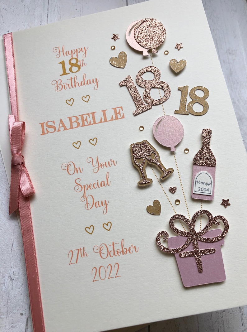 Personalised 18th Birthday Card For Women Girls Daughter Customised personalised-18th-birthday-card-for-women-girls-daughter-customised