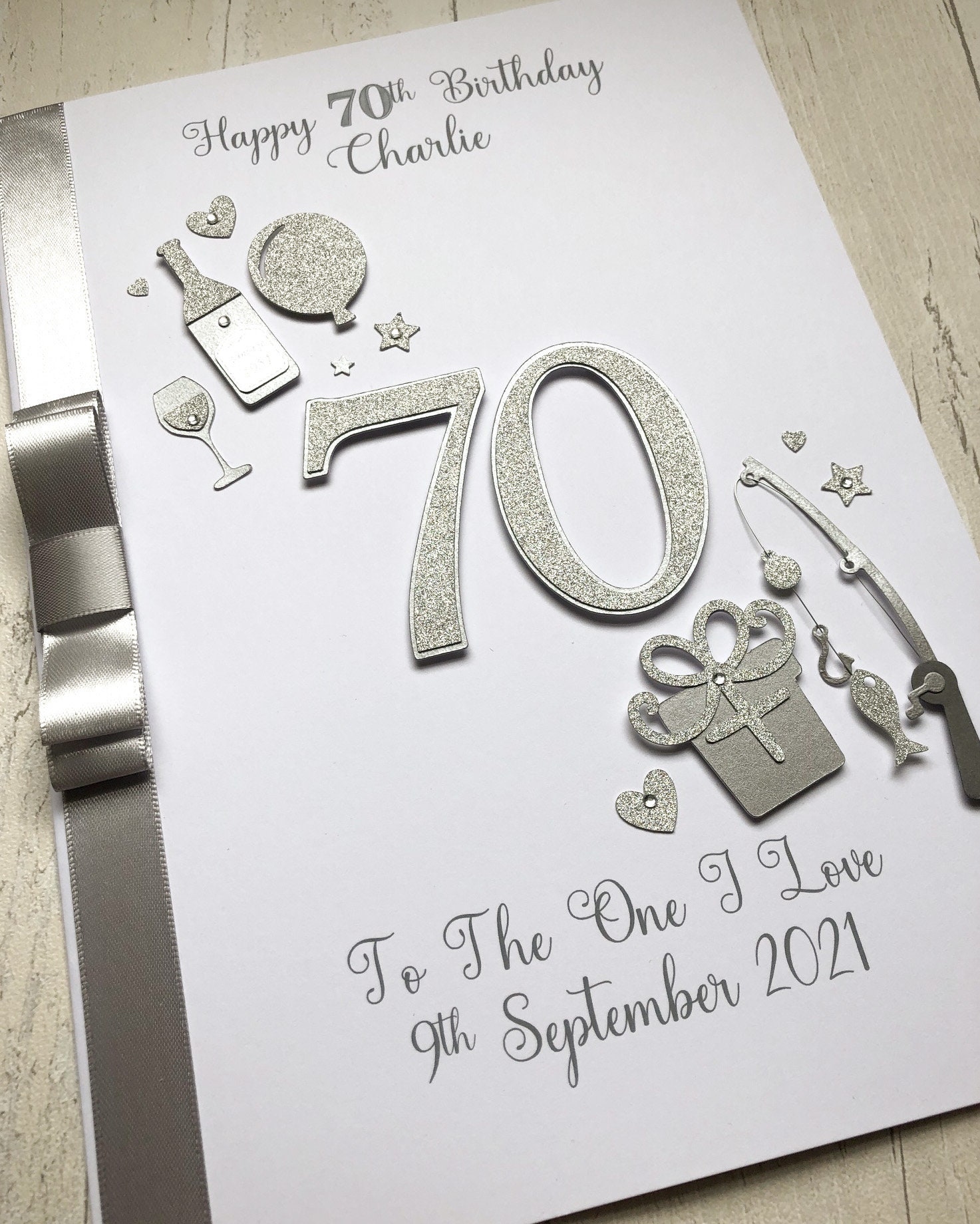 Personalised 70th Birthday Card for Men Husband Dad Grandad. Customised ...
