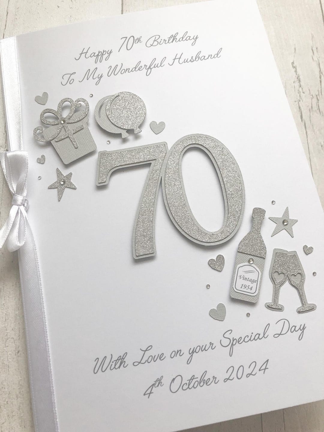 Personalised 70th Birthday Card for Men Husband Dad Grandad. Customised ...