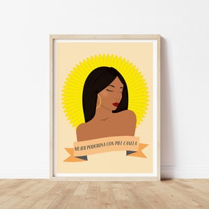 Mujer Poderosa con piel canela | Latina Art | Digital Art | Insparational print | Wall decor | Latinx