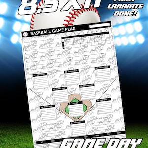 Baseball Gameday Planner Roster Plan Team Lineup Baseball Printable Planner Score Sheet Lineup List