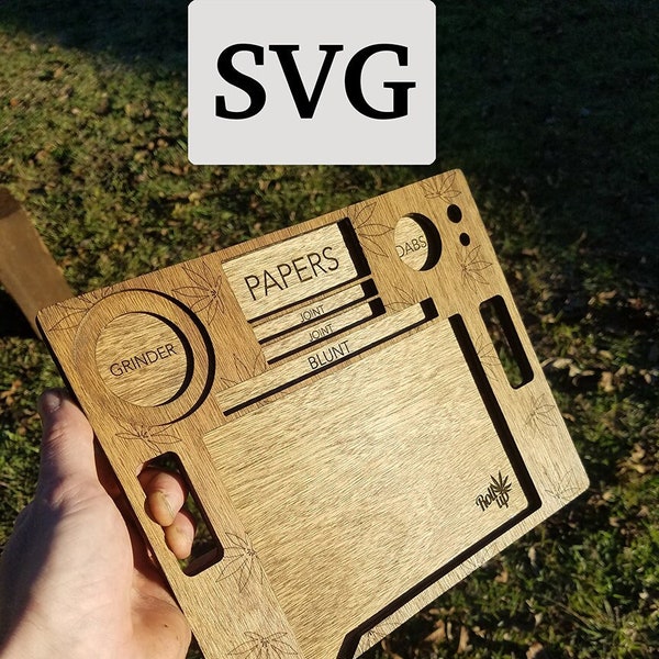 SVG Rolling tray svg file, laser cut file, glowforge file, download laser file