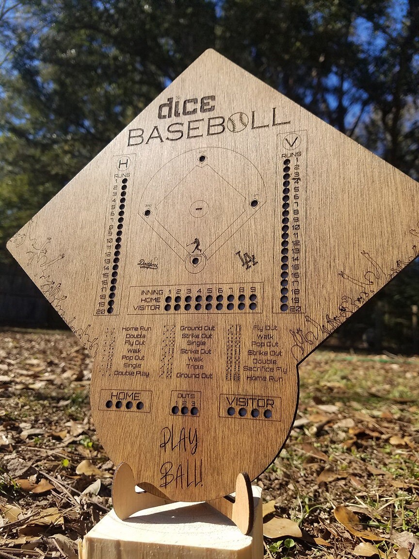 Dice Baseball Game Board Game Kids Game Etsy