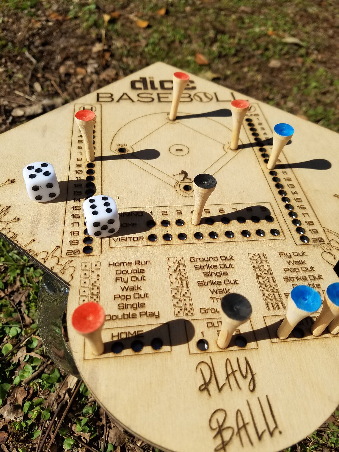 Dice Baseball Game Board Game Kids Game Etsy
