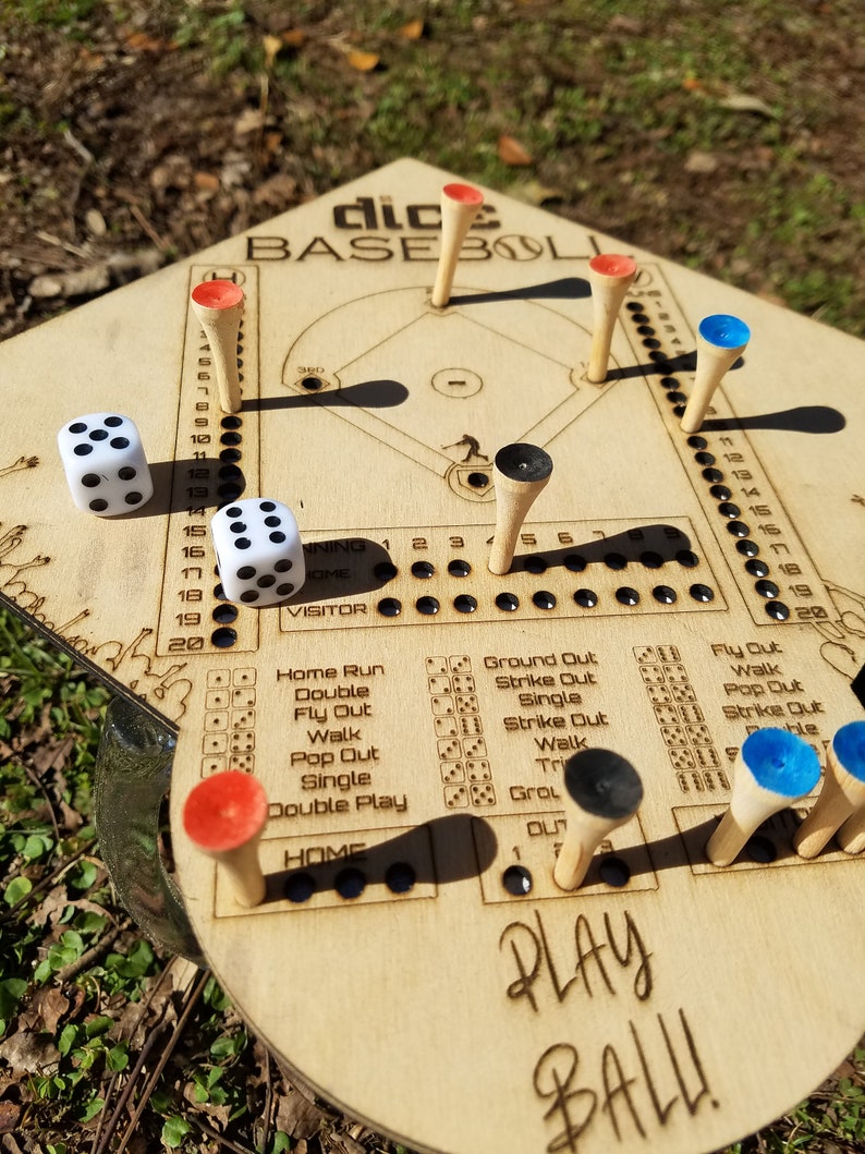 Dice Baseball Game Board Game Kids Game Etsy