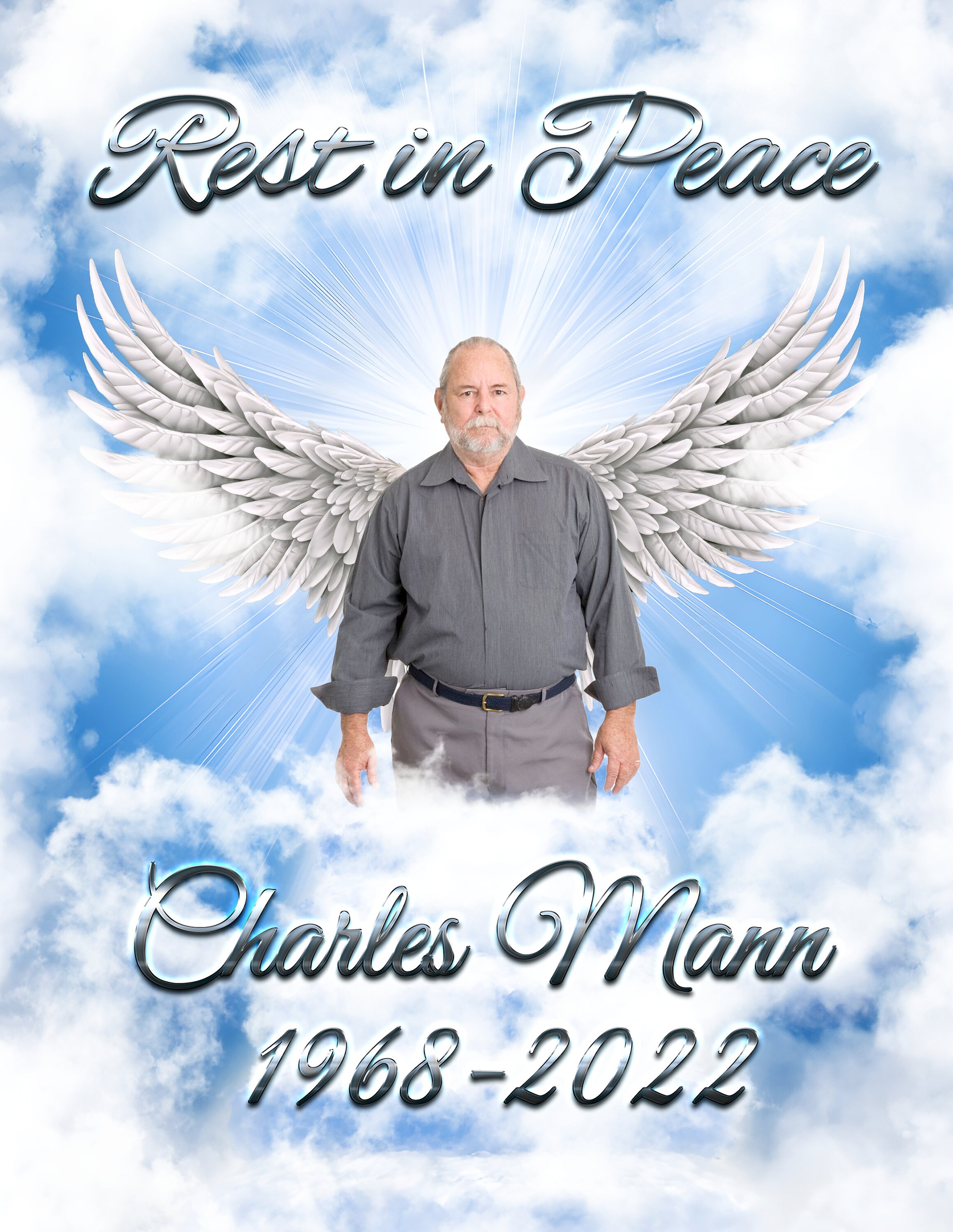 Custom Memorable Gift, Add Angel Wings to Photo, Deceased With Angel