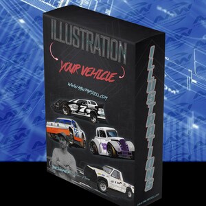 Digital Racing Dirt Design, Digital Racing Vehicle Illustration, Digital Racing Design