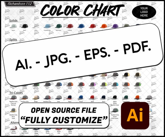 Fully-editable Richardson 112 Color Chart • Richardson Snapback