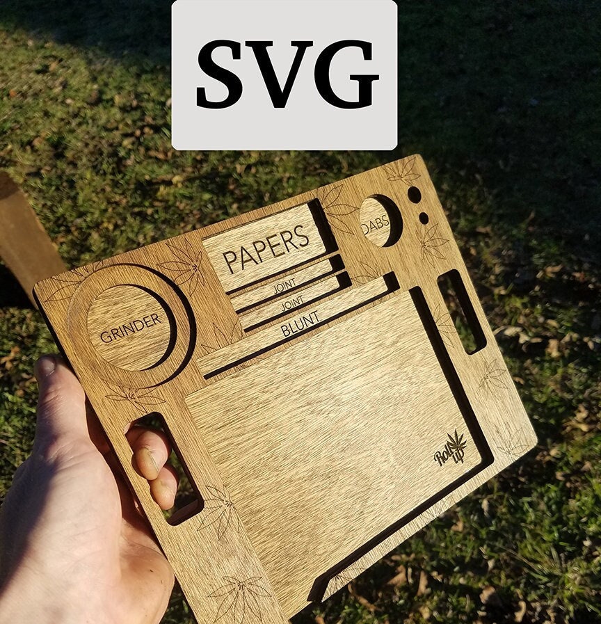 SVG Rolling tray svg file, laser cut file, glowforge file, download laser file