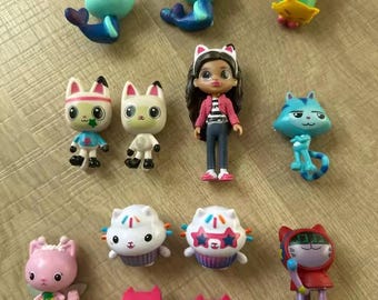 13 Pcs Dollhouse Figures Set Kawaii Mini Action Doll Collection