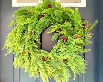 Winter Wreath for Front Door | Christmas Pine Wreath | Pine Wreath | Winter Decor | Holiday Decor Wreath | Pine Cone Wreath | Christmas