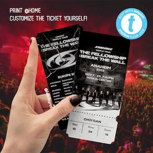 ATEEZ digital Break The Wall TOUR editierbar druckbarer Druck zu Hause TICKET Merch für Kpop Geschenk World Tour Merchandise Konzert Guerilla Fan