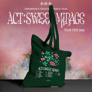 TXT Act Sweet Mirage TOUR bag moa fan tomorrow x together kpop gift merch world tour tote bag merchandise concert fan sugar rush ride