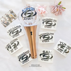 ATEEZ DECAL LIGHTINY Nom Atiny Light Stick Kpop Decal Sticker décoration break the wall tour concert