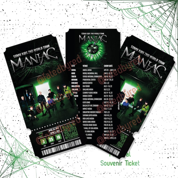 STRAYKIDS MANIAC TICKET Merch Physical Merch Kpop Gift World Tour