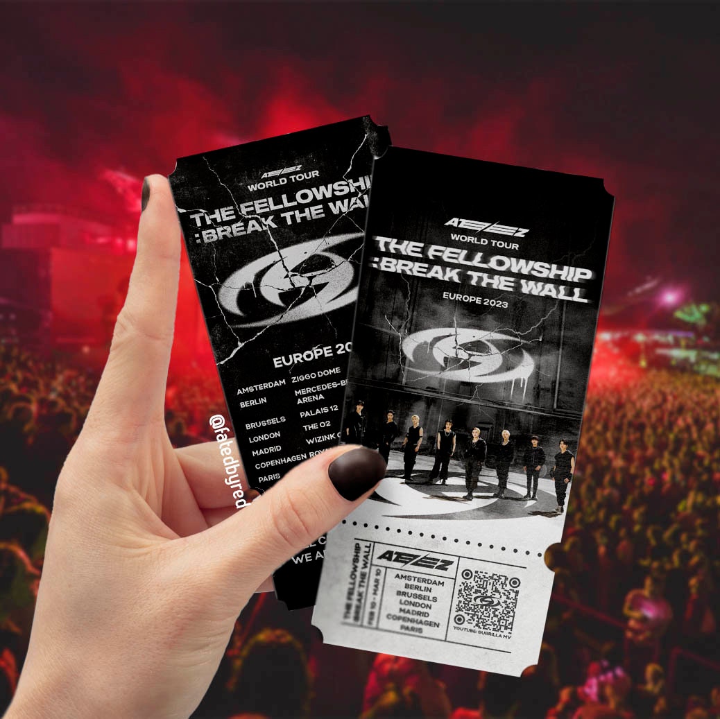 ATEEZ Break the Wall TOUR Merch TICKET Atiny Kpop Gift World Tour