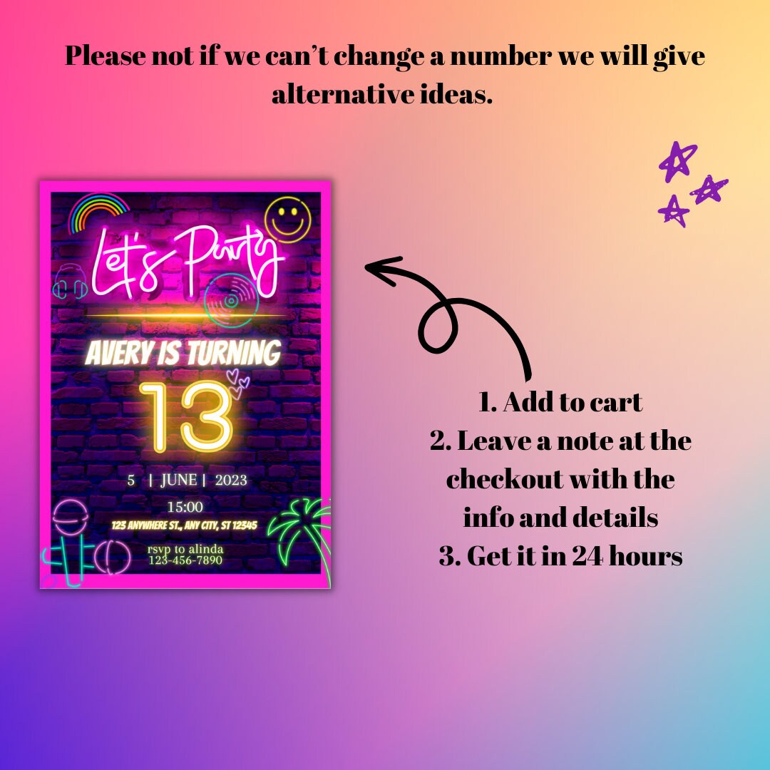 Custom Birthday Invitations, Digital Birthday Invitations, Party