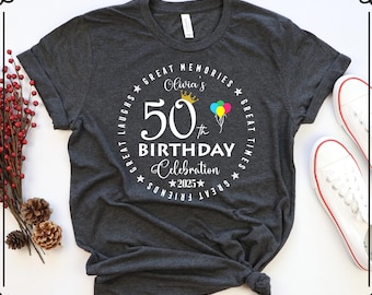 50th Birthday Squad T-Shirt: Celebration Group Shirts