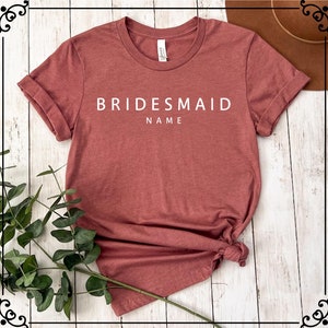 Personalized Bridesmaid Shirt, Bridesmaid Shirt, Maid Of Honor Shirt, Bride&#39;s Babes Shirt, Bridesmaid Gift, Bachelorette Shirt,Wedding Shirt