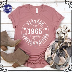 Vintage 1965 Birthday Shirt: 60th Birthday Gift Tee