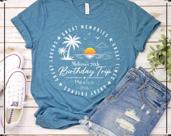 70th Birthday Trip Matching Shirts, Family Weekend Squad Shirt, Beach Vacation Crew Tshirt
