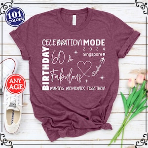 Birthday Trip Shirt, Celebration Shirt, 60th Birthday Shirt, Custom Birthday Shirt, Girls Trip Shirt, Birthday Shirt, Hello 60 Shirt, 1964
