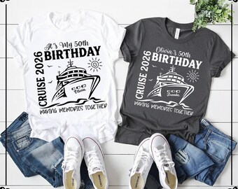 Personalized 50th Birthday Cruise Shirt: Matching Family Vacation Tee
