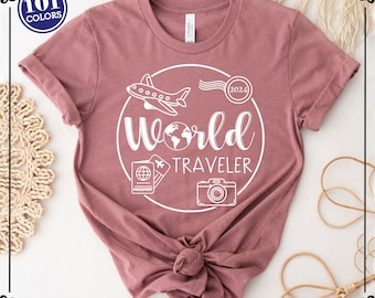 World Traveler T-Shirt, Adventure  Shirt, Travel Lover Gift