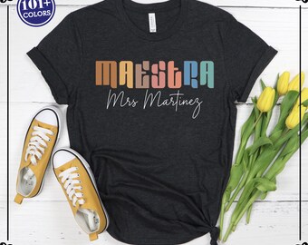 Personalized Maestra T-Shirt, Spanish Teacher Gift
