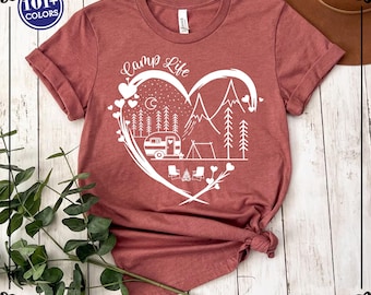 Camp Life T-Shirt, Family Camp Tee, Adventure Camping Crew Shirt, Summer Vacation Shirts