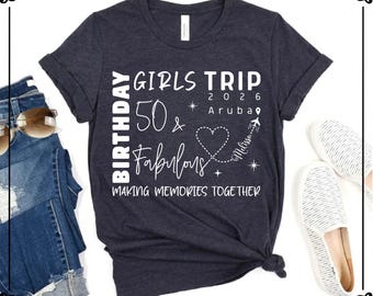 50th Birthday Trip Shirt, Custom Matching Group Tee, Making Memories Together