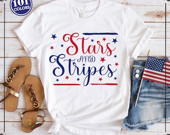 Stars and Stripes Shirt: 4th of July USA Pride Tee