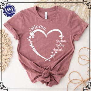 Mom Shirt, Mama Shirt, Custom Mama Shirt, Mothers Day Shirt, Gift For Mom, Personalized Mom Shirt, Shirt With Kids Names, Mom Gift From Kids