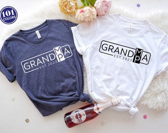 Custom Grandma Grandpa Shirt: Personalized Family Matching Tee