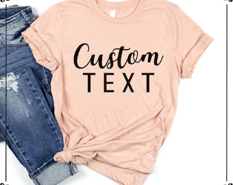 Custom Text T-Shirt: Personalized Design, Add Your Own Logo