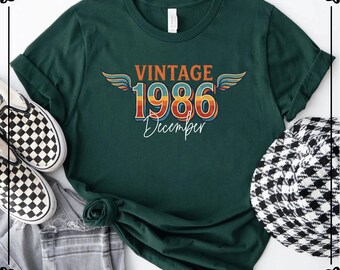 Vintage 1986 Retro Shirt, 40th Birthday Tshirt, Birthday Girl Shirts, Hello 40 Tee