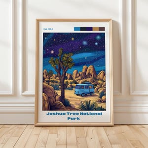 Joshua Tree Nationalpark Poster - USA Wandkunst - Geschenk für Reiseliebhaber - USA Nationalpark - Reisedruck - Geschenk für Sie - Geschenk für Kind