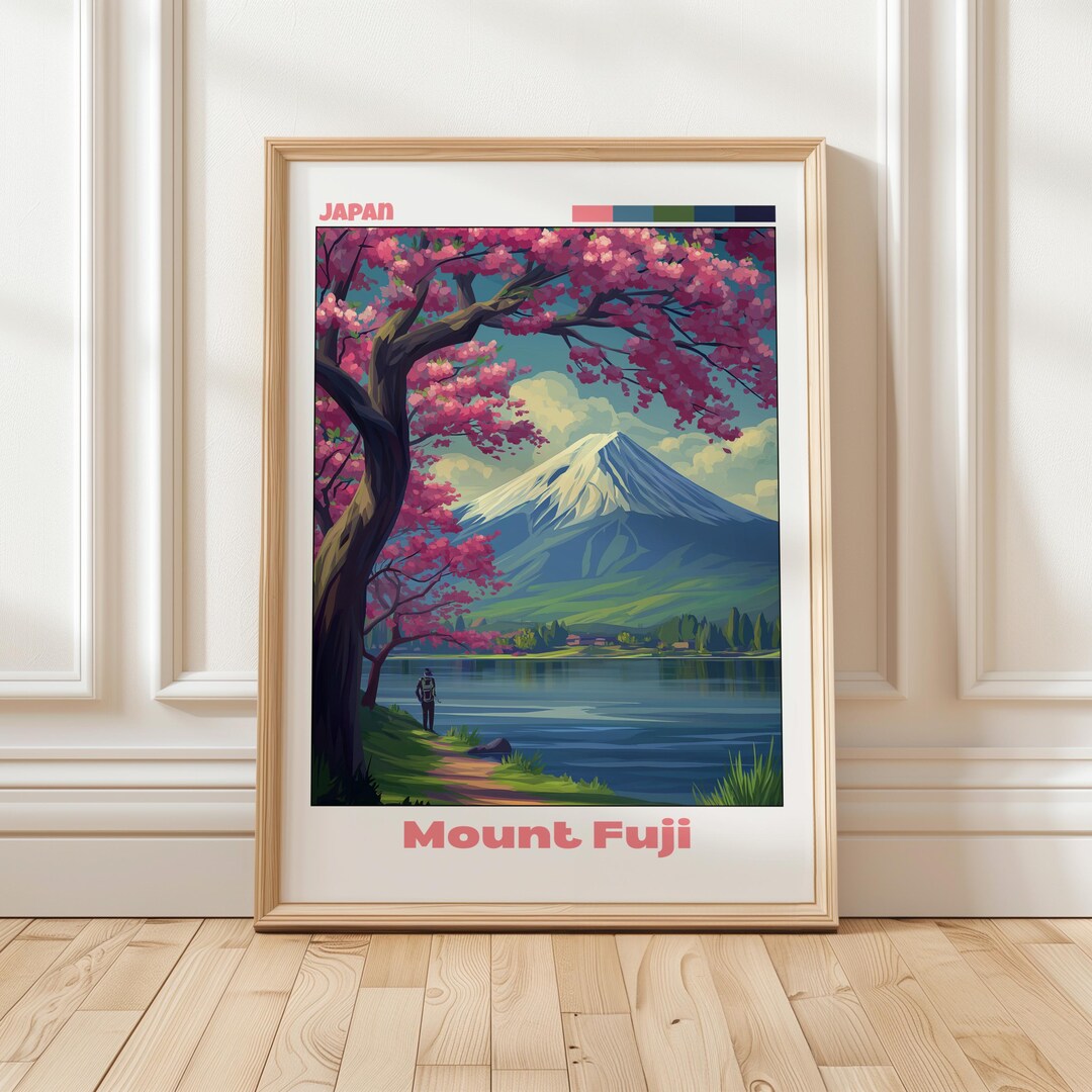 Mount Fuji Poster - Japan Wall Art - Gift for Travel Lover - Gift for ...