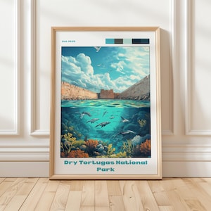 Dry Tortugas USA National Park - USA Wall Art - Gift For Travel Lover - USA National Park Poster - Travel Print- Gift For Her - Gift For Kid