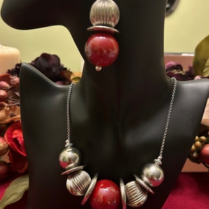 Beautiful, intriguing design, jewelry set. One-of-a-kind, homemade, Chakra gemstones,Tibetan alloy metal, large, solid round, pleated OK.