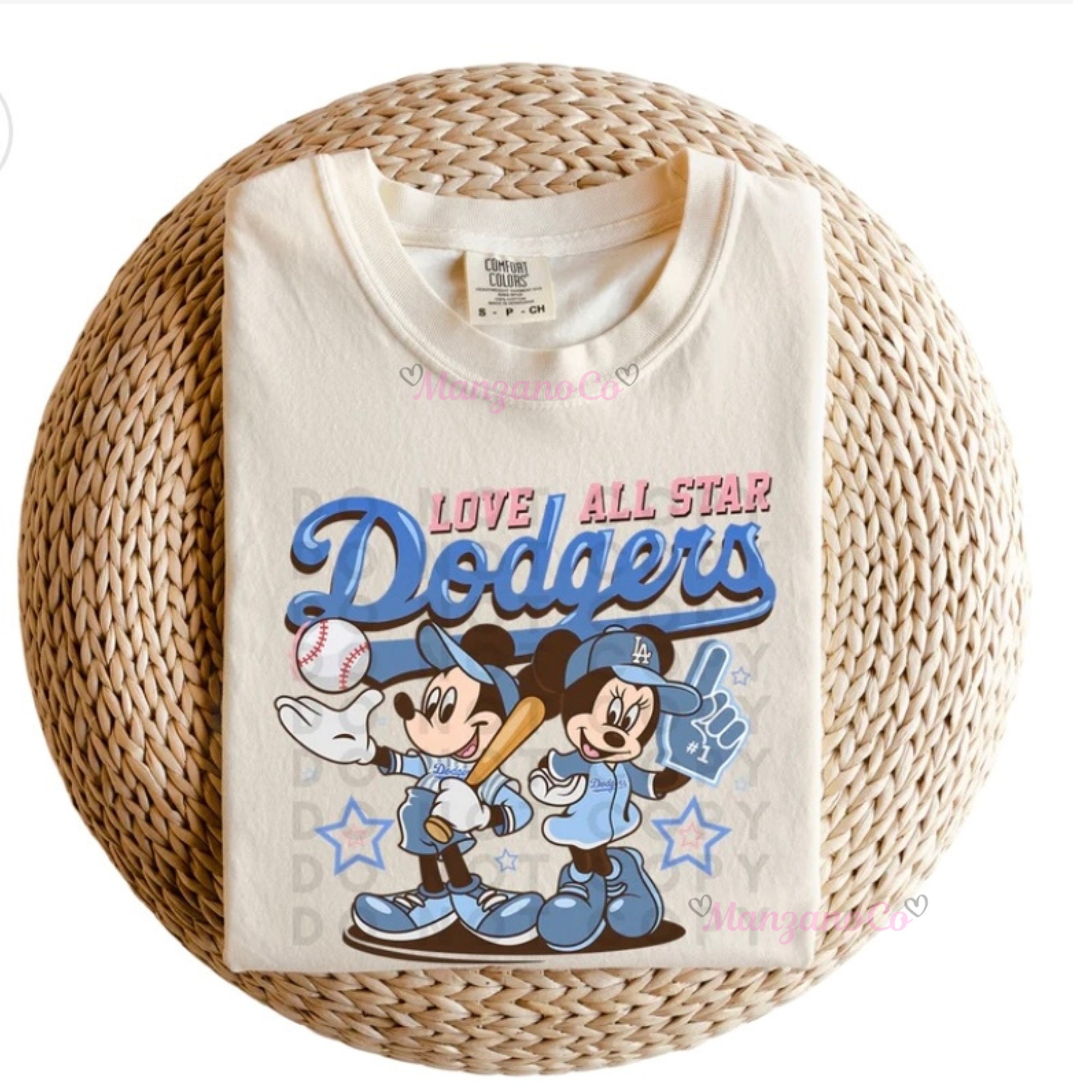 Disney Mickey Mouse Loves Los Angeles Dodgers Heart T-Shirt - TeeNavi