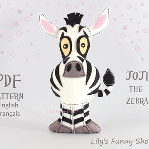 Filtzebra - PDF-mönster - Plysch-sömnadsmönster