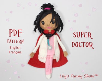 Felt Doctor-PDF Pattern &SVG-Plush Sewing Pattern