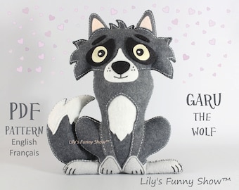 Felt Wolf-PDF Pattern & SVG-Plush sewing pattern