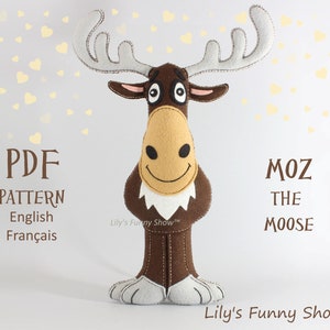 Felt Moose -PDF Pattern-Plush sewing pattern
