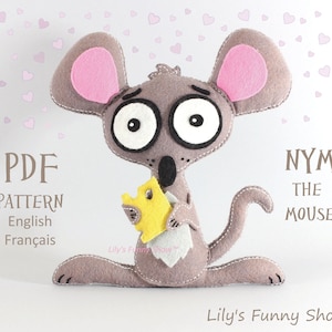 Felt Mouse-PDF Pattern-Plush sewing pattern