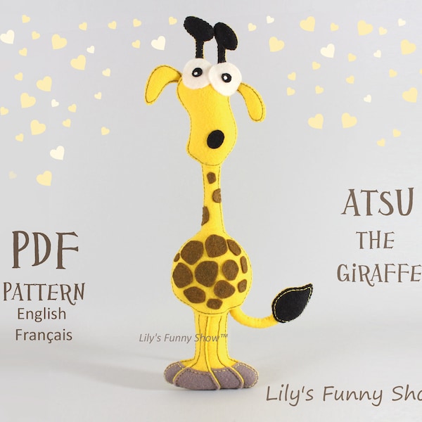 Felt Giraffe-PDF Pattern-Plush sewing pattern