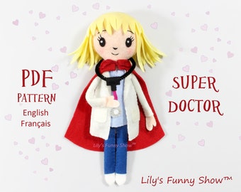 Felt Doctor-PDF Pattern &SVG-Plush Sewing Pattern